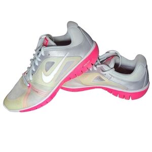 Nike Free TR Fit 2 Women’s Training Shoes 7.5 Gray Pink Flywire